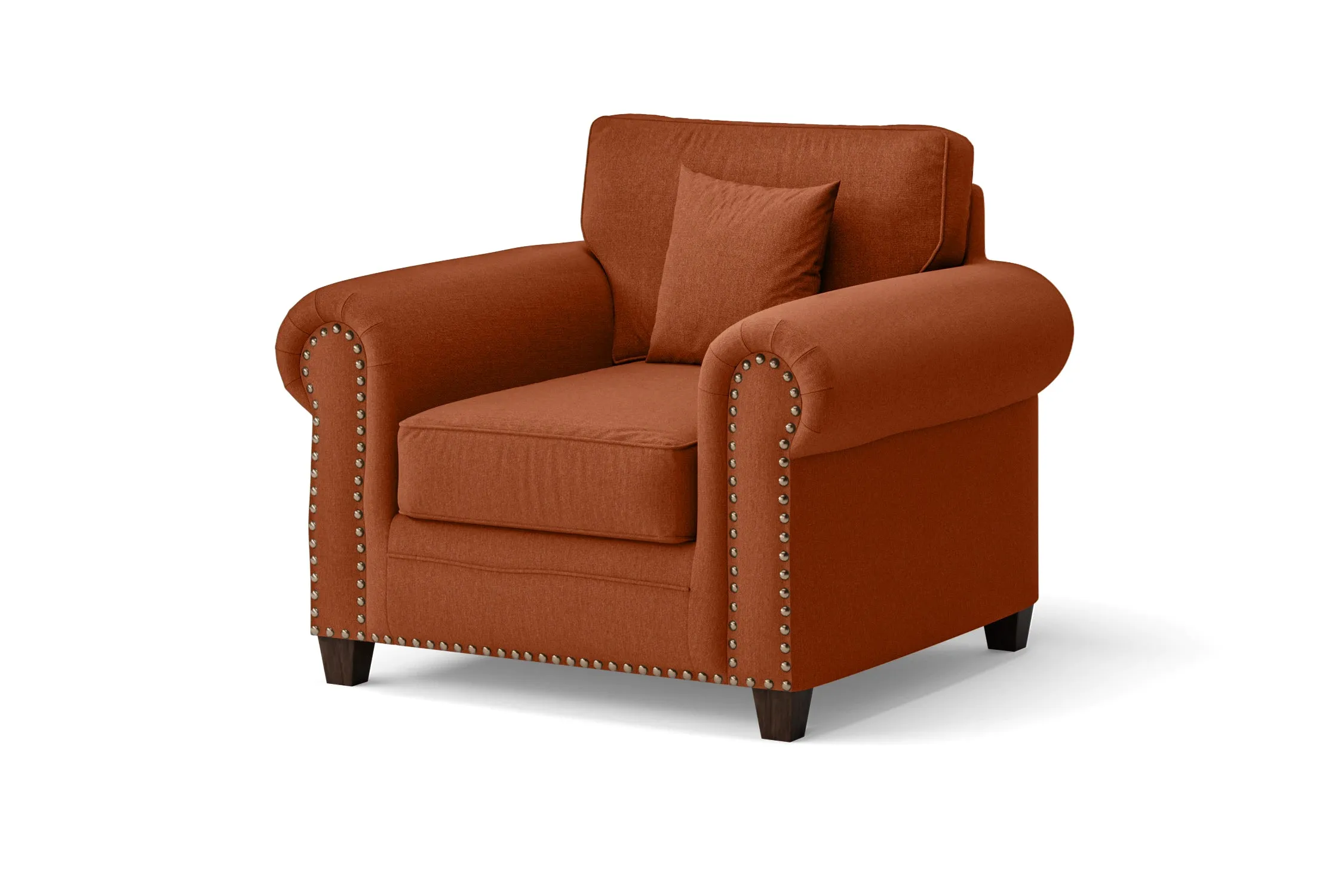Marano Armchair Orange Linen Fabric