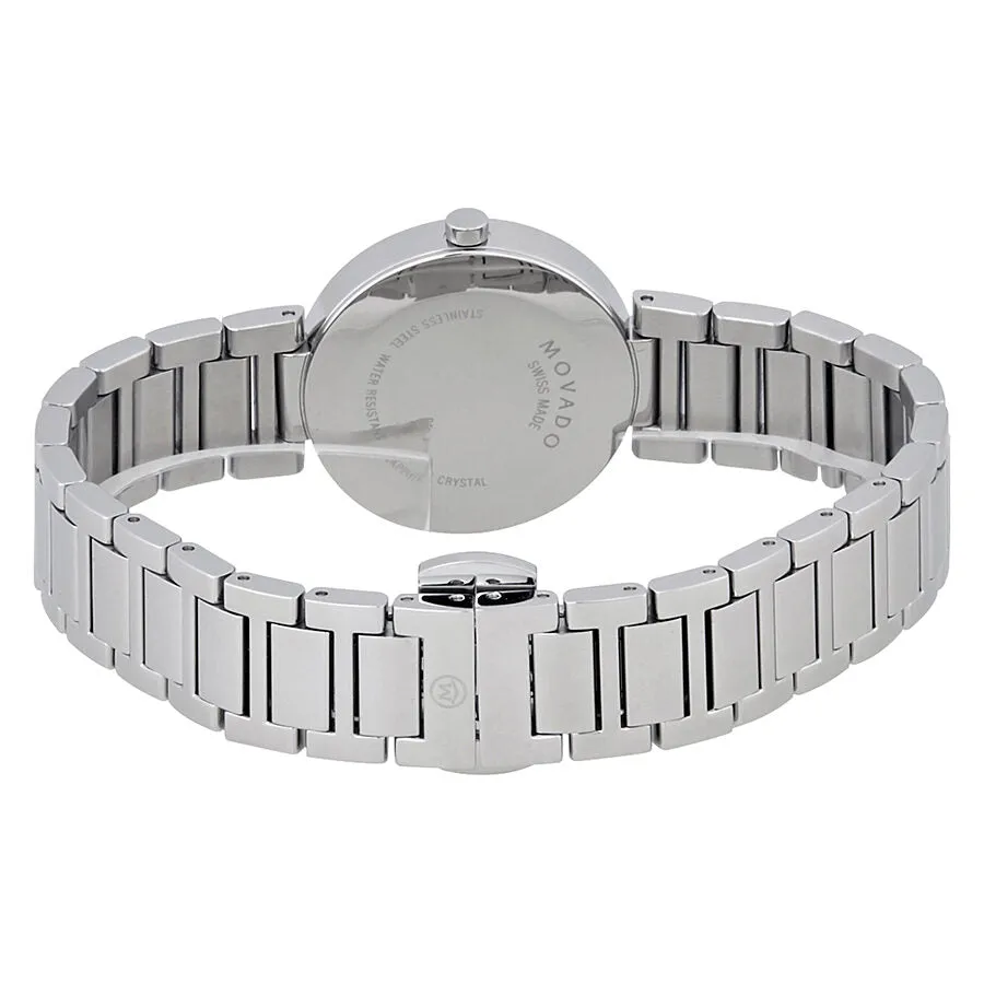 Movado Modern Classic Black Dial Stainless Steel Ladies Watch 0607101