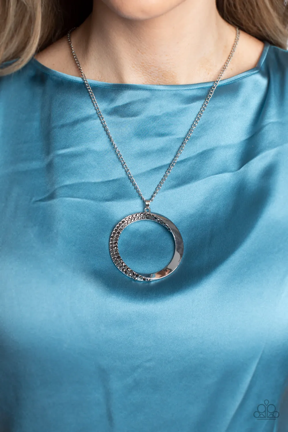 Necklace Encrusted Elegance - Silver SETN4