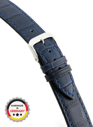 Orlando - Navy - Alligator Grained