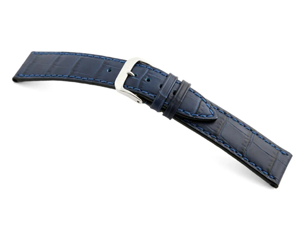 Orlando - Navy - Alligator Grained