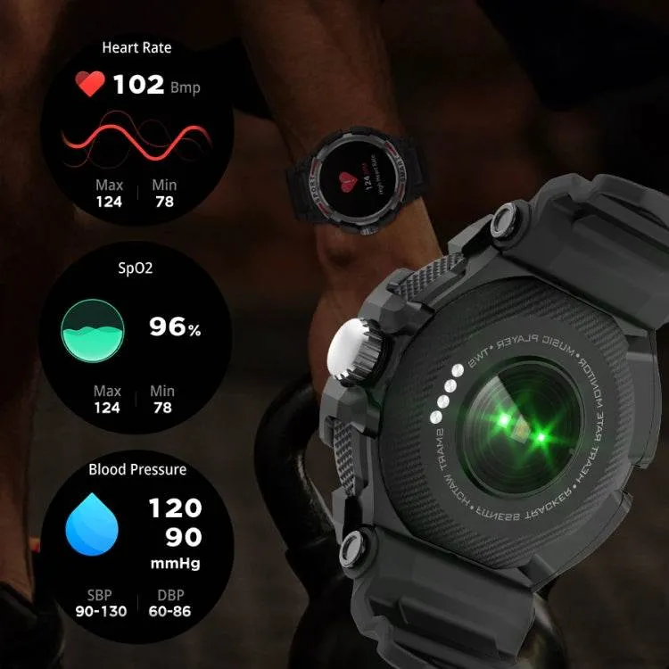 OVISEN GT100 Smart Watch with 1.39" TFT Display & Bluetooth Headset, Features Blood Oxygen Monitoring and Music Playback