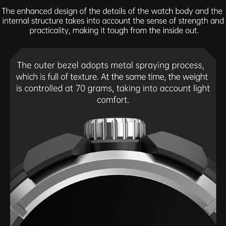OVISEN GT100 Smart Watch with 1.39" TFT Display & Bluetooth Headset, Features Blood Oxygen Monitoring and Music Playback