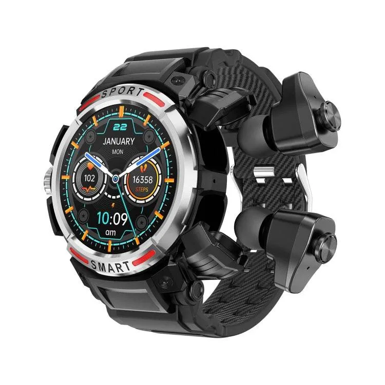 OVISEN GT100 Smart Watch with 1.39" TFT Display & Bluetooth Headset, Features Blood Oxygen Monitoring and Music Playback