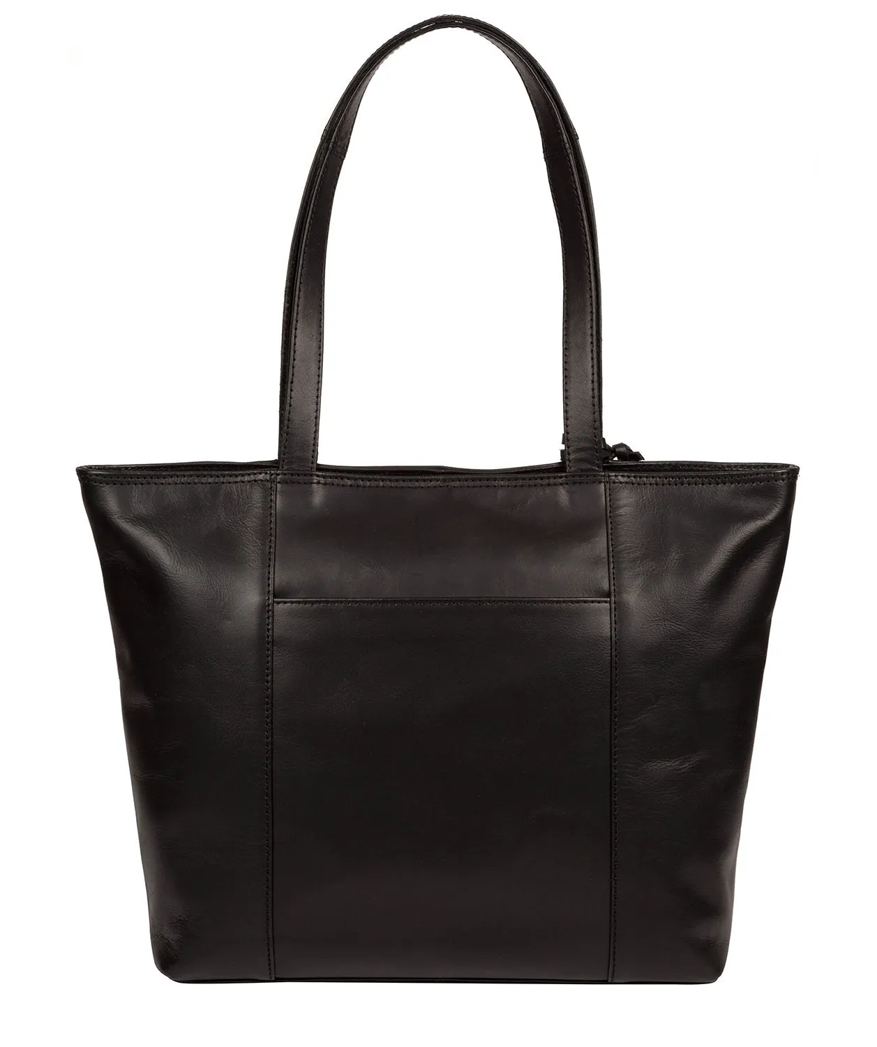 'Pimm' Black Leather Tote Bag