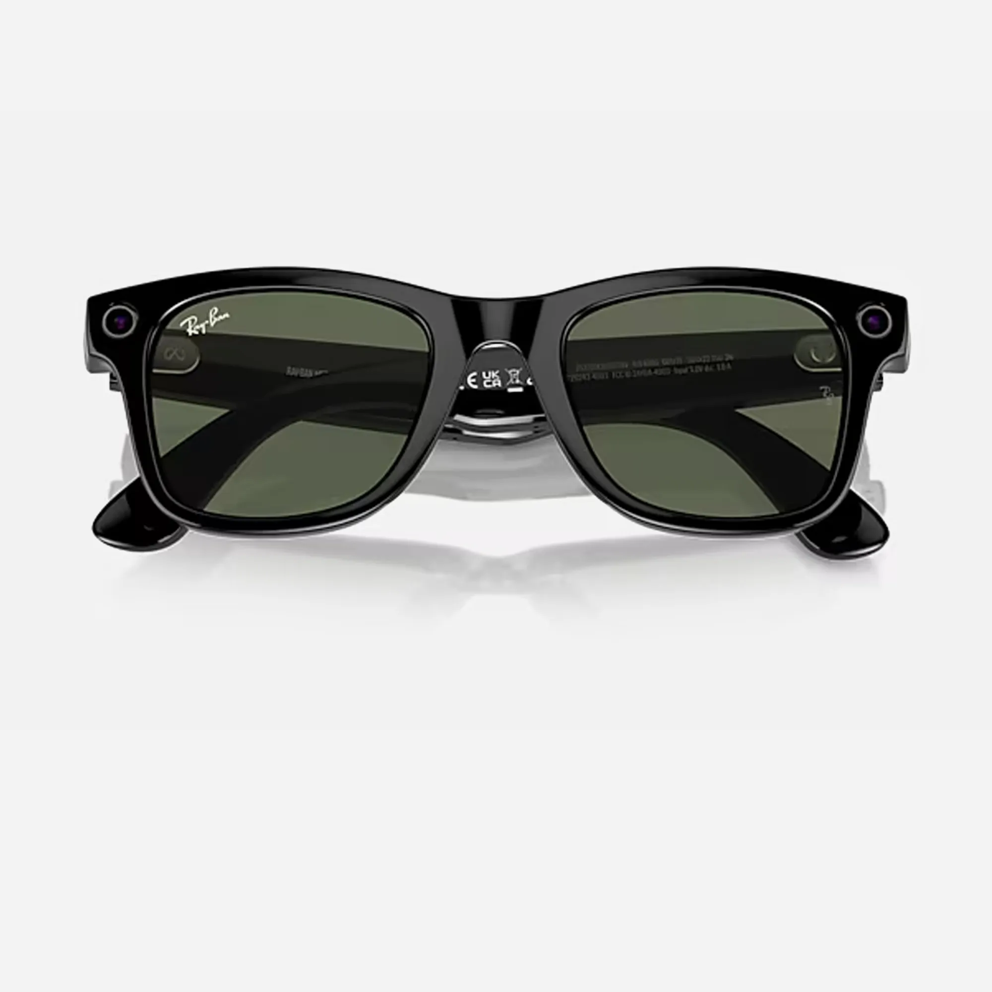 Ray Ban Meta Smart Glasses - Wayfarer Shiny Black G-15 Green Lenses