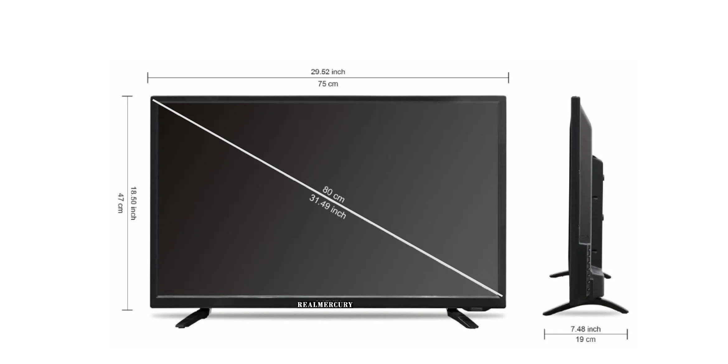 REAL MERCURY 32 Inch 4K Ultra Full HD Android 11 B34