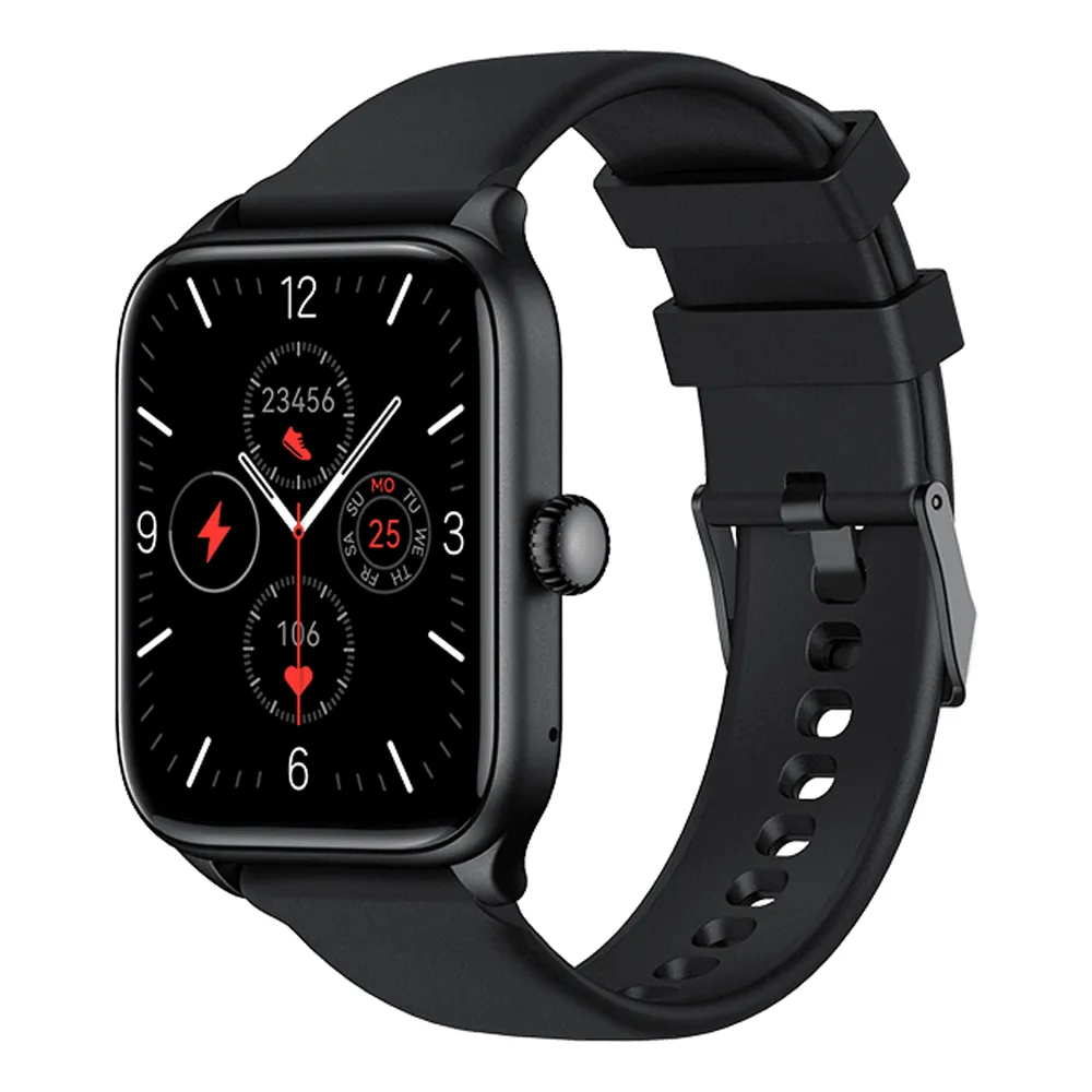 Riversong Motive 6 Pro SW62 Smart Watch Space Gray Silicone Strap