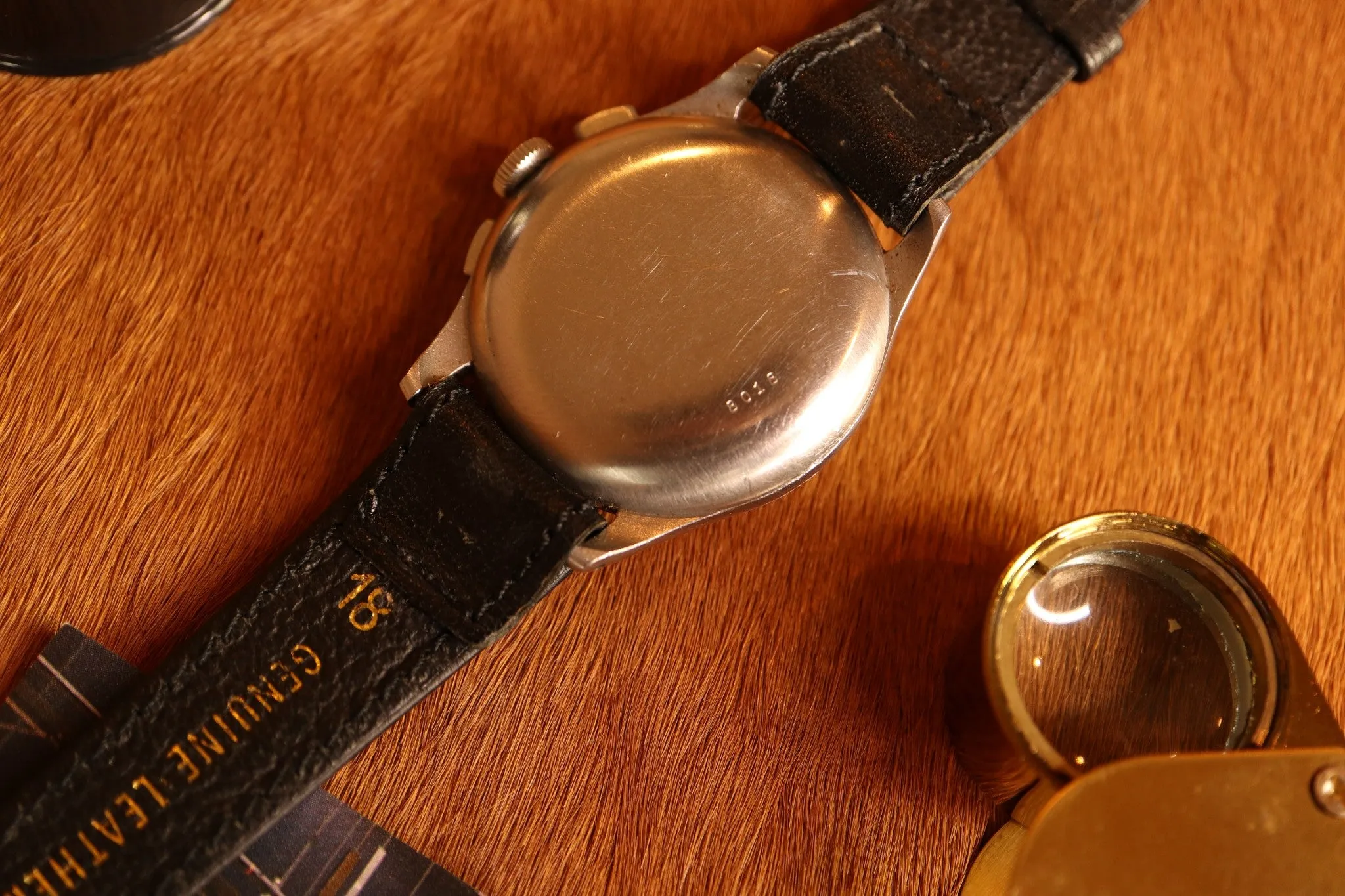 Serviced 1950s Vintage Officers Chronograph Lemania 1270 (320 / 321) Watch 35mm
