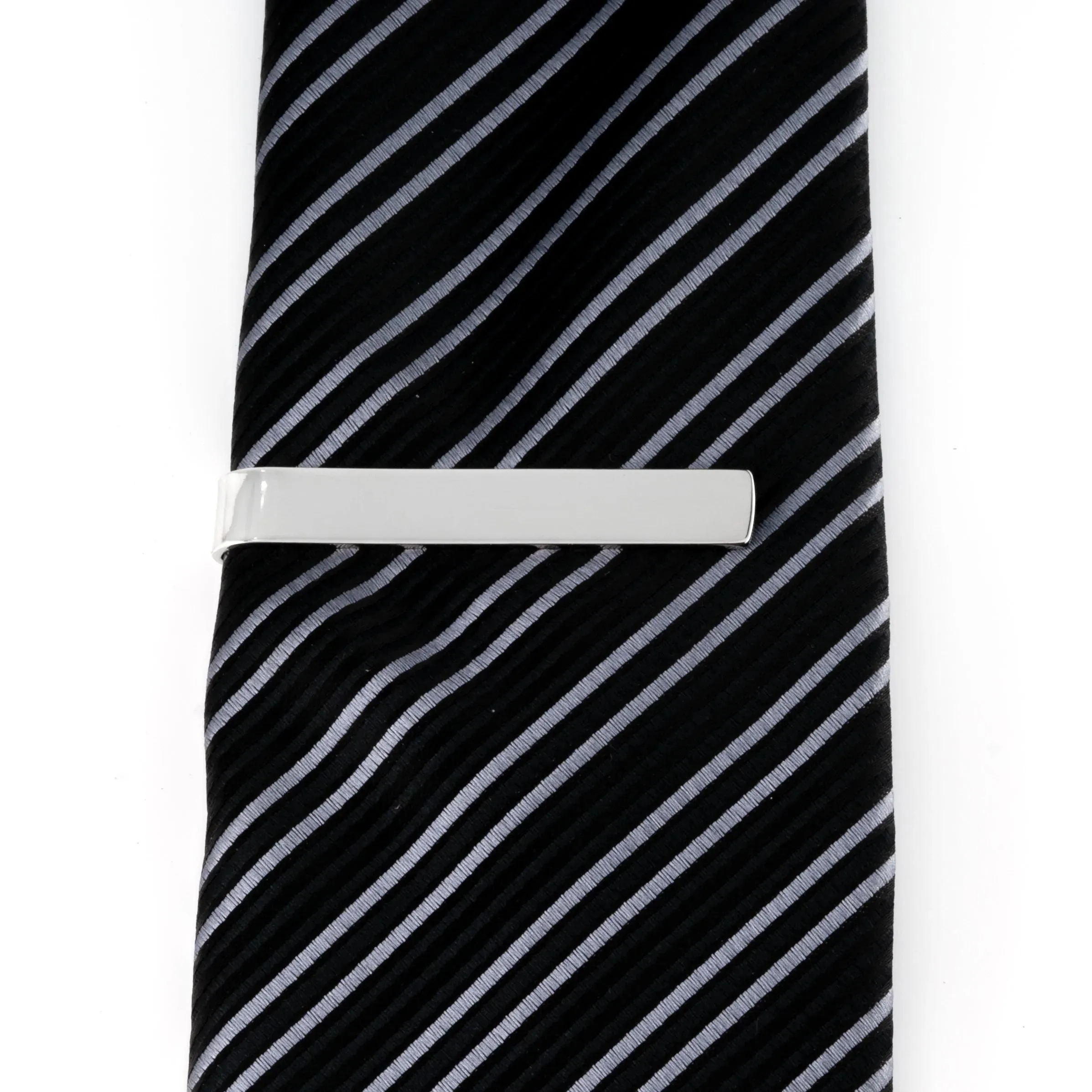 Shiny Silver Tie Bar 55m