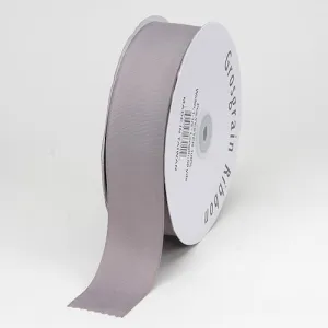 Silver - Grosgrain Ribbon Solid Color - ( 1/4 inch | 50 Yards )