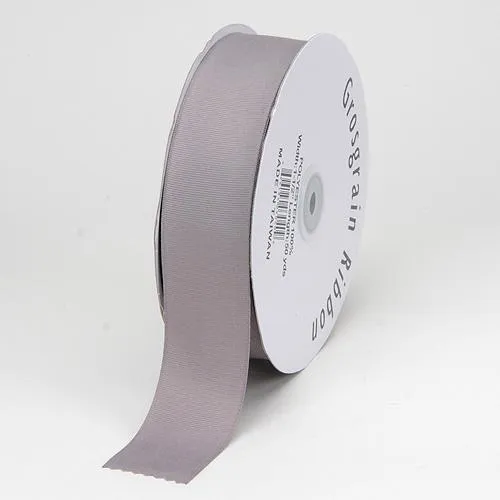 Silver - Grosgrain Ribbon Solid Color - ( 1/4 inch | 50 Yards )