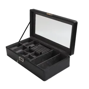 StitchesandTweed Watch and Accessories Organizer Matte Leatherette Case