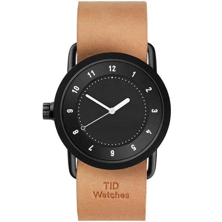 TID No.1 Black Dial / Tan Leather Strap / Black Buckle
