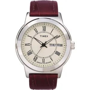 Timex Classic Brown Leather Strap Men's Watch T2E581