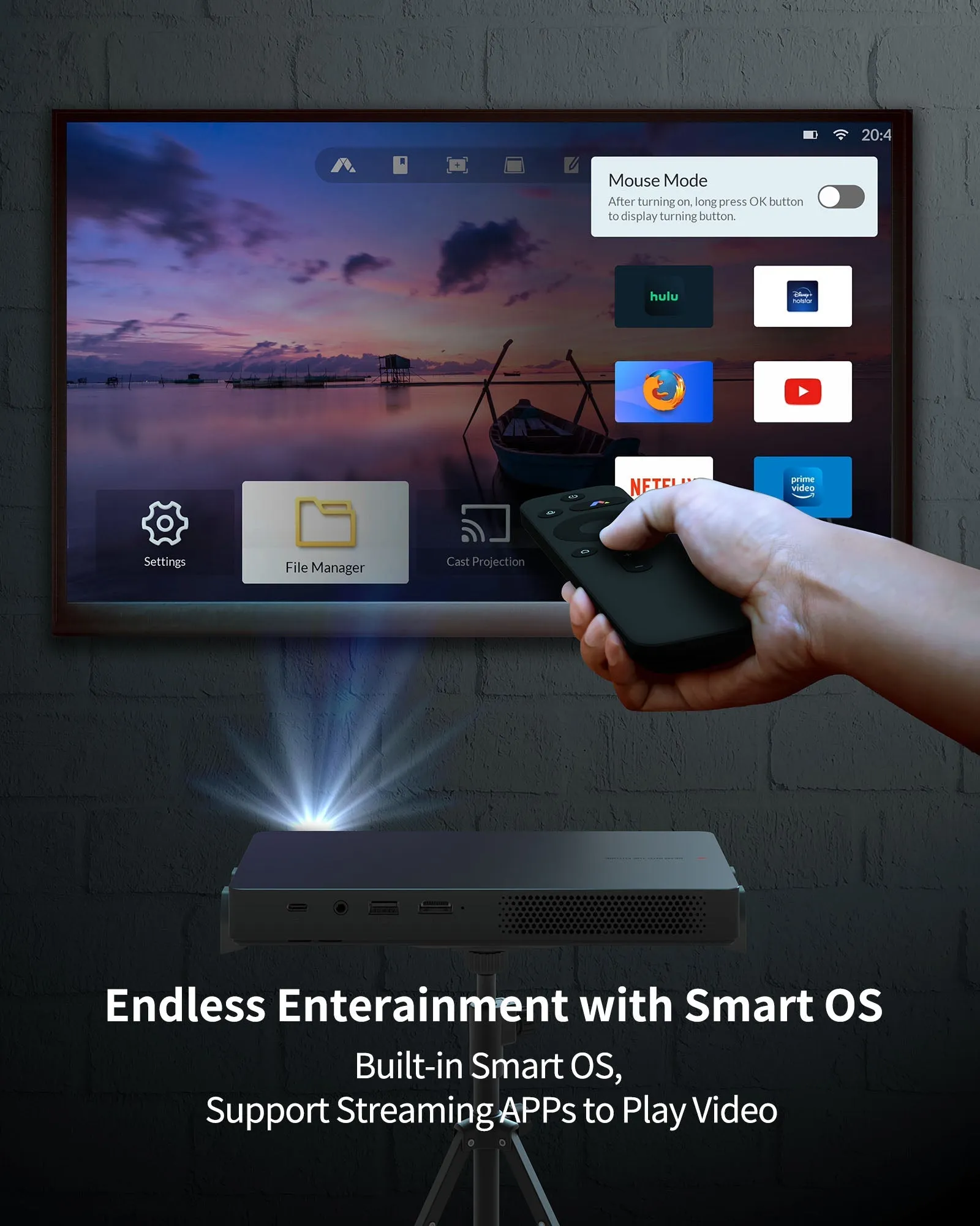 Wemax Go Advanced Portable Smart  Native 1080P ALPD Laser Projector - Refurb