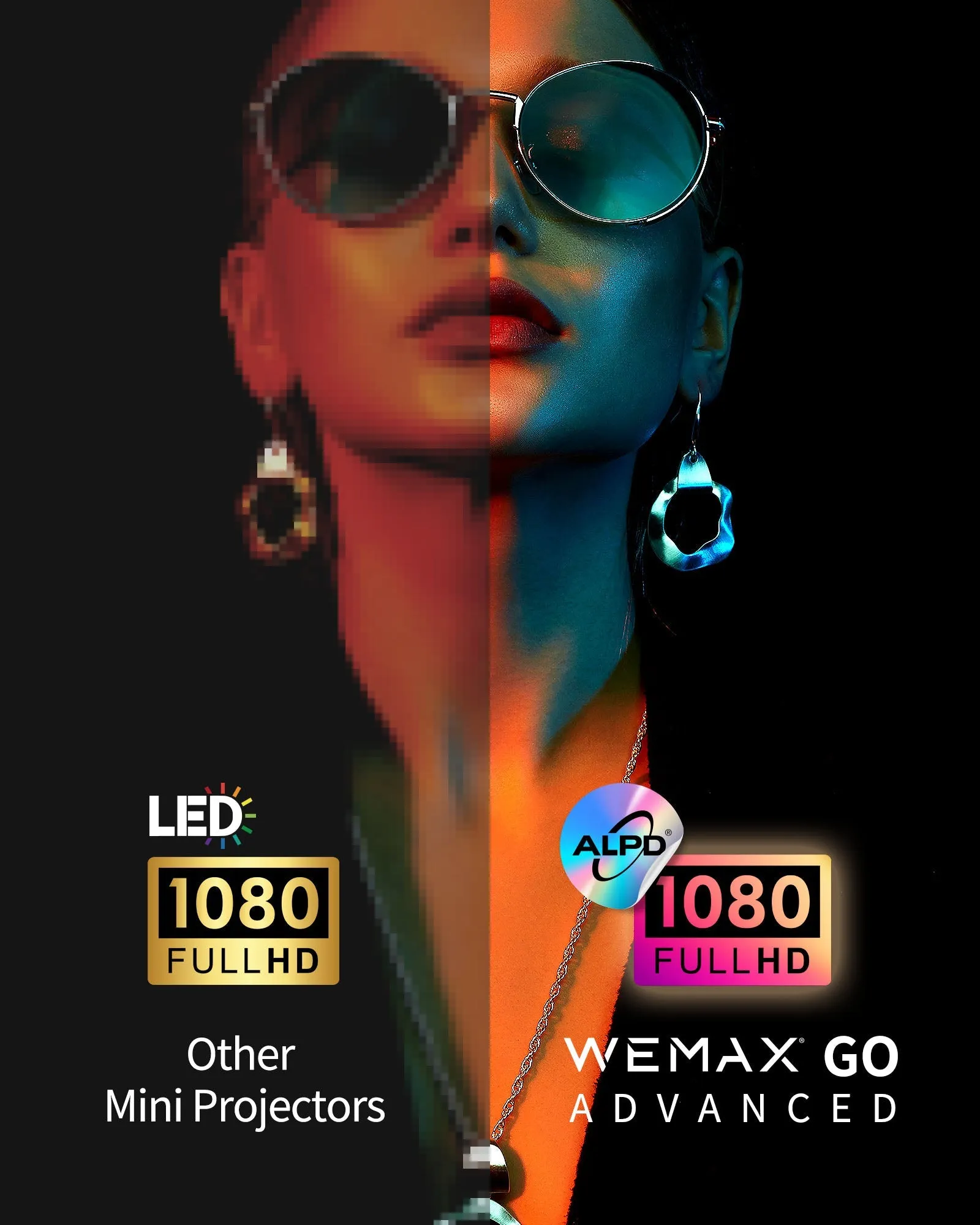 Wemax Go Advanced Portable Smart  Native 1080P ALPD Laser Projector - Refurb